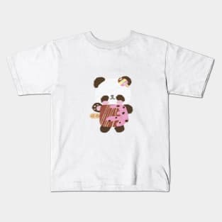 Aisubada-chan the Chocolate Ice Bar Popsicle Panda Kids T-Shirt